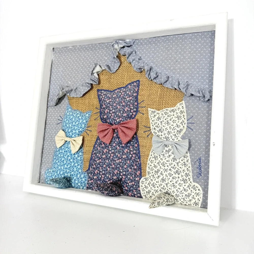 Handmade fabric cat